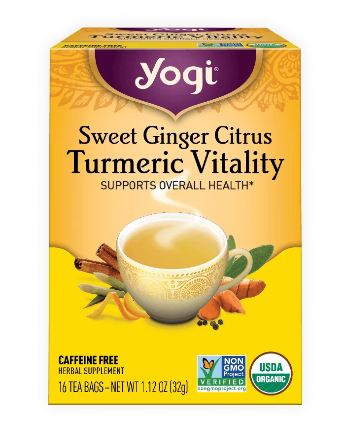 Yogi Sweet Ginger Citrus Turmeric Vitality Tea Christopher's Herb Shop