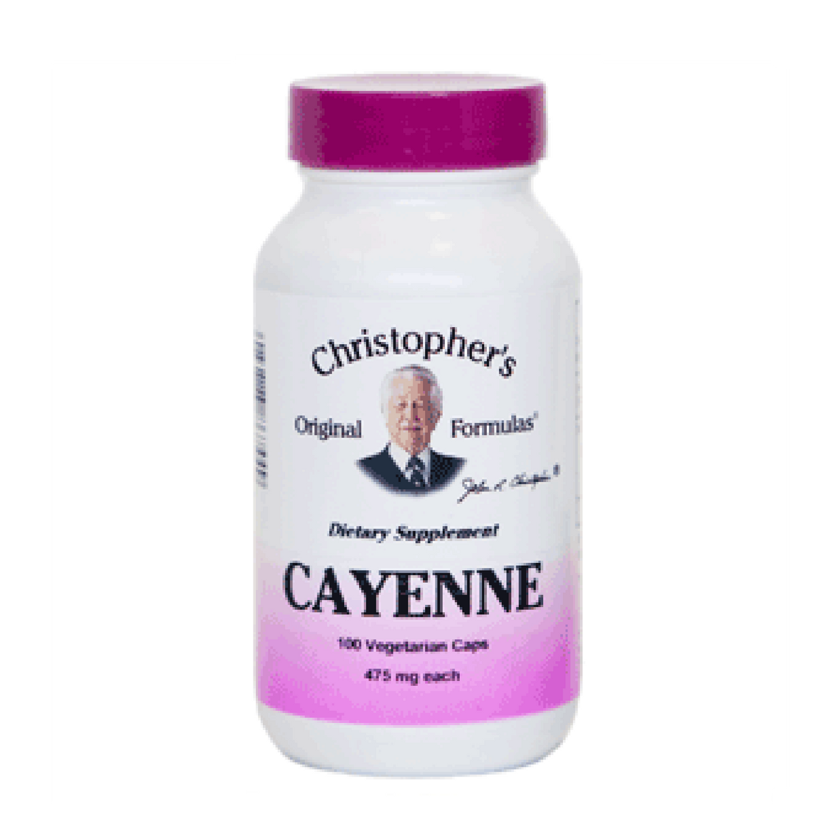 Cayenne Pepper 100 Capsules Christopher's Herb Shop