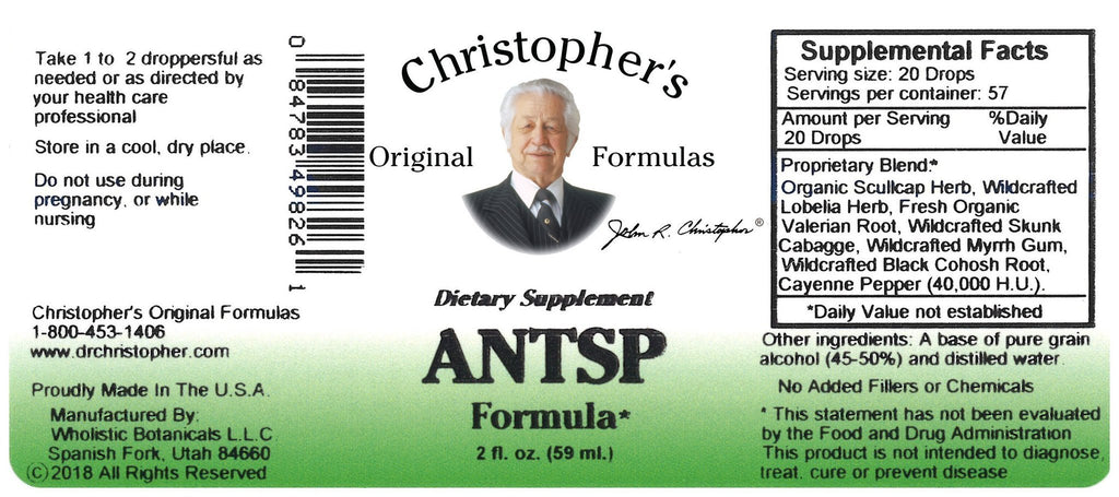 ANTSP Formula - Alcohol Extract 2 oz. - Christopher's Herb Shop