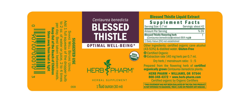 Herb Pharm® Blessed Thistle - 1 oz - Christopher's Herb Shop