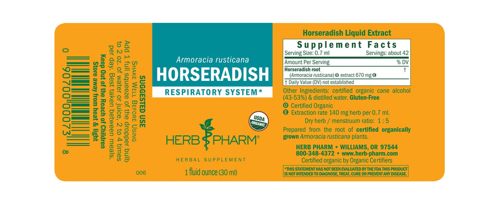 Herb Pharm® Horseradish - 1 oz - Christopher's Herb Shop