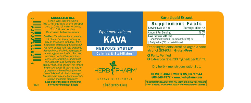 Herb Pharm® Kava Extract - Christopher's Herb Shop