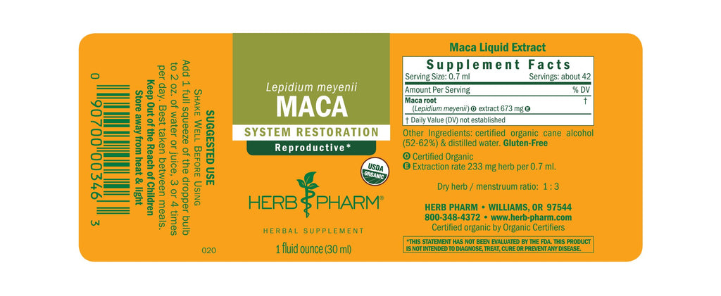 Herb Pharm® Maca - 1 oz - Christopher's Herb Shop