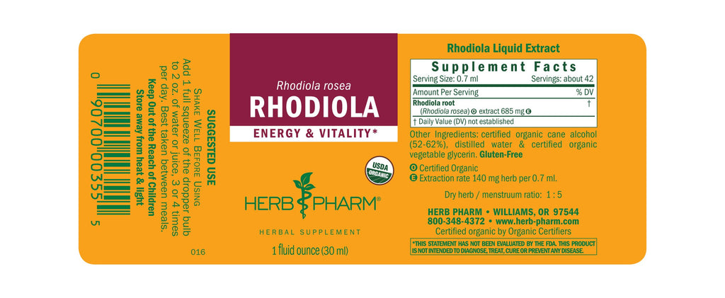 Herb Pharm® Rhodiola - 1 oz - Christopher's Herb Shop