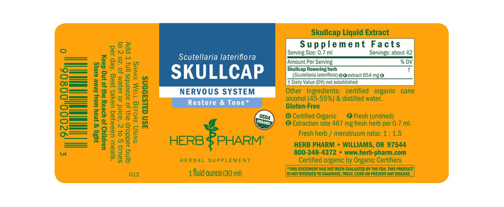 Herb Pharm® Skullcap - 1 oz - Christopher's Herb Shop