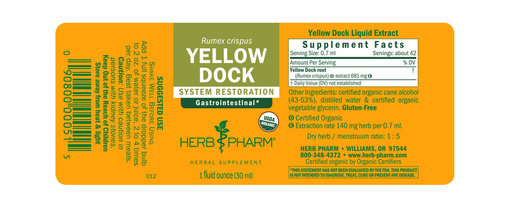 Yellow Dock - 1 oz - Christopher's Herb Shop