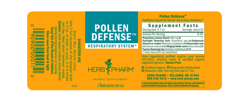 Herb Pharm® Pollen Defense™ - 1 oz - Christopher's Herb Shop