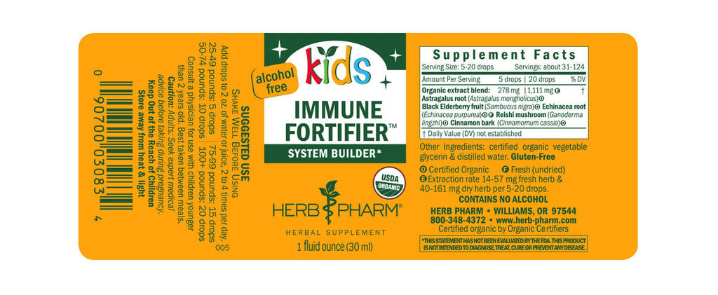Herb Pharm®Kids Immune Fortifier™ - 1 oz - Christopher's Herb Shop