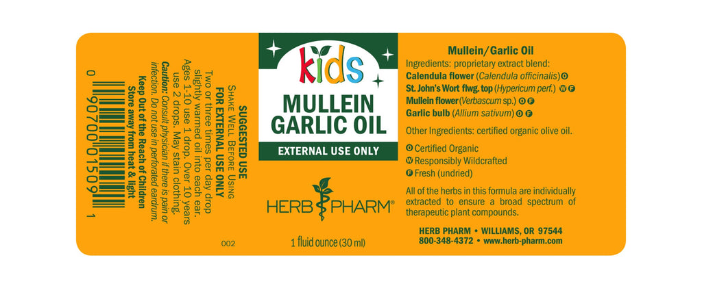 Herb Pharm® Kids Mullein Garlic Oil - 1oz - Christopher's Herb Shop
