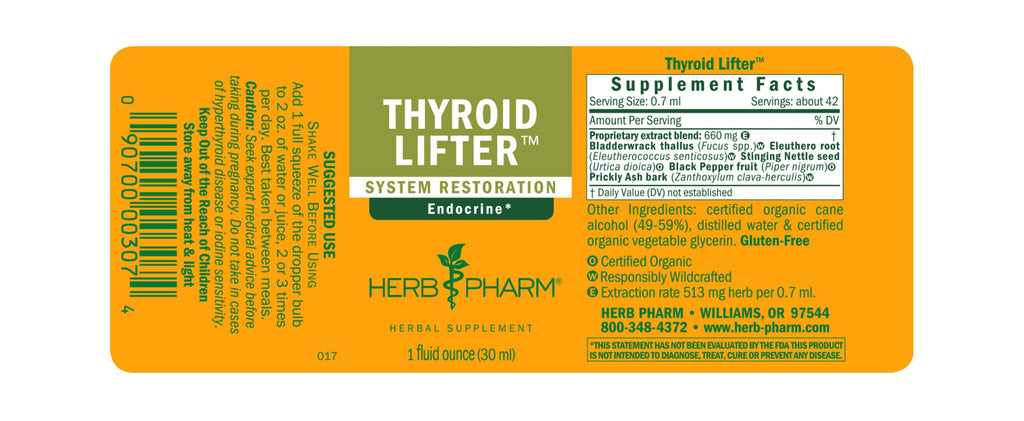 Herb Pharm®Thyroid Lifter™ - 1 oz - Christopher's Herb Shop