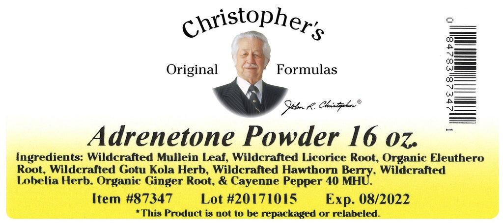 Adrenetone (Adrenal Formula)  - Bulk 1 lb. Powder - Christopher's Herb Shop