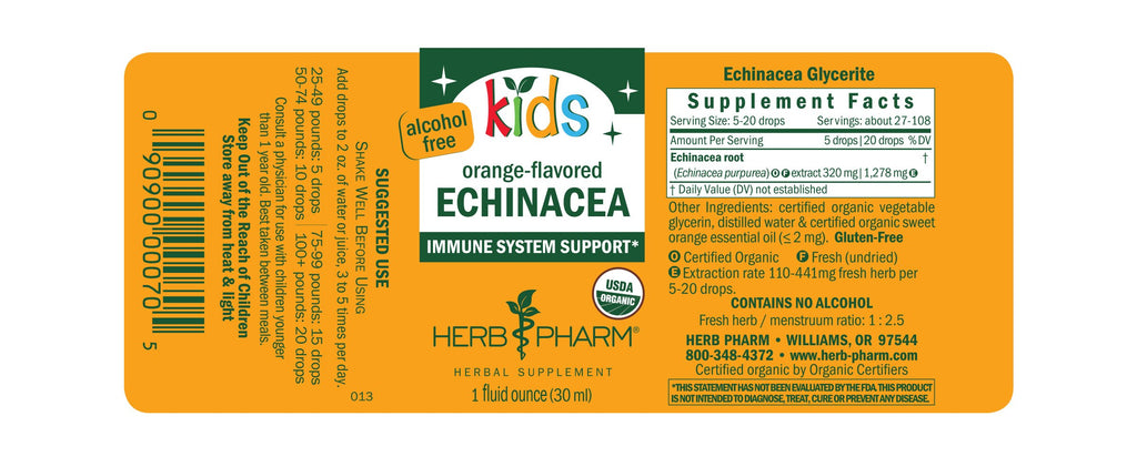 Herb Pharm® Kids Echinacea - 1 oz - Christopher's Herb Shop