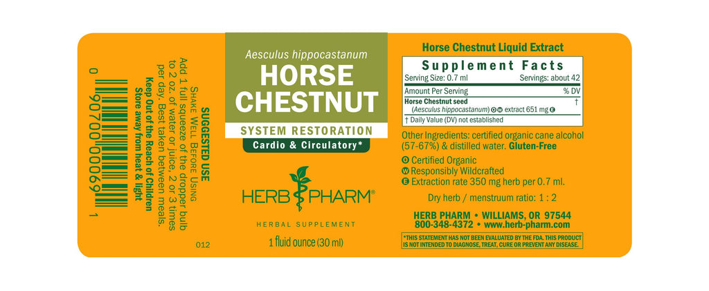 Herb Pharm® Horse Chestnut -1 oz - Christopher's Herb Shop