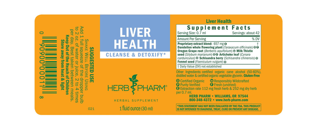 Herb Pharm® Liver Health - 1 oz - Christopher's Herb Shop