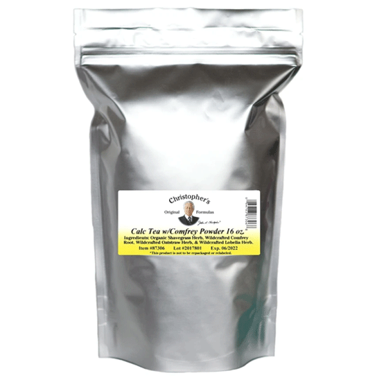 Calc Tea w/ Comfrey (Herbal Calcium Formula) - Bulk 1 lb. Powder - Christopher's Herb Shop