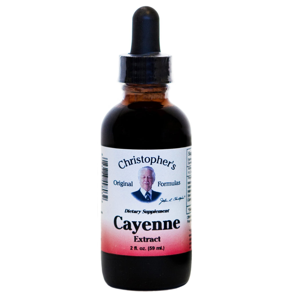 Cayenne Pepper 40,000 H.U. - 2 oz. Alcohol Extract - Christopher's Herb Shop