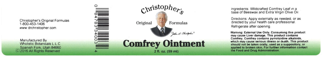 Comfrey Ointment 2 oz. - Christopher's Herb Shop