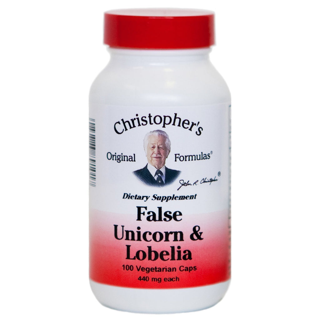 False Unicorn & Lobelia - 100 Capsules - Christopher's Herb Shop