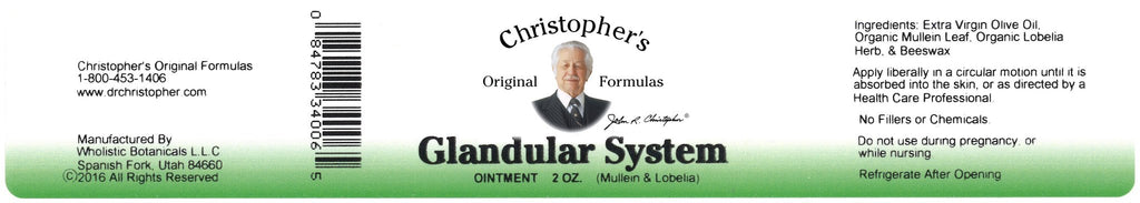 Glandular System - 2 oz. Ointment - Christopher's Herb Shop