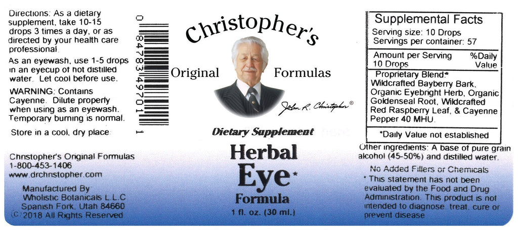 Herbal Eye - 1 oz. Alcohol Extract - Christopher's Herb Shop