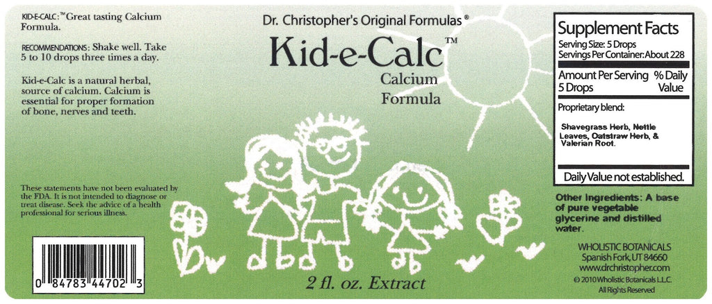 Kid-E-Calc - 2 oz. Glycerine Extract - Christopher's Herb Shop