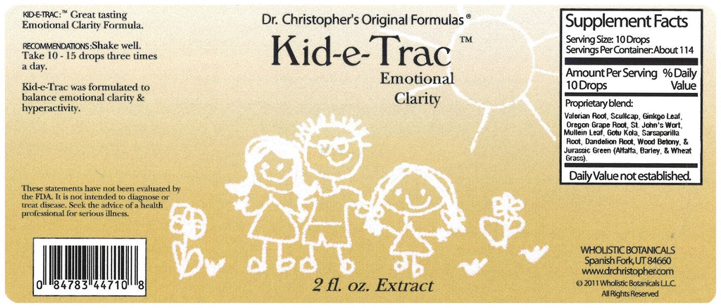Kid-E-Trac - 2 oz. Glycerine Extract - Christopher's Herb Shop