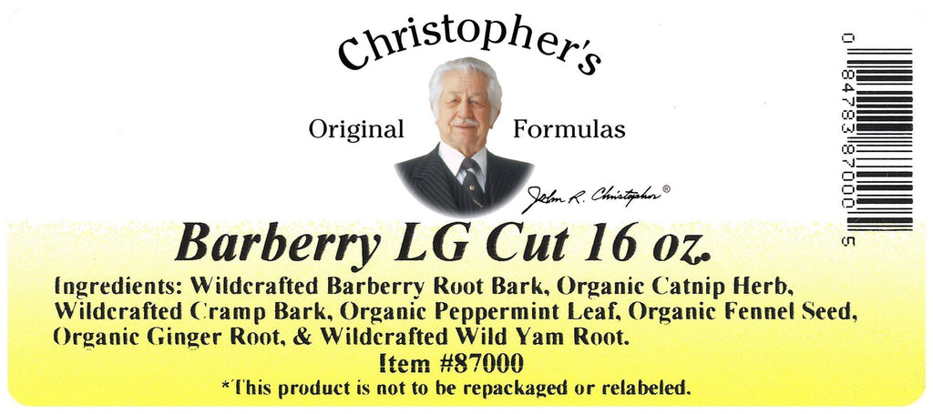 Barberry L.G. (Liver Gallbladder Formula) - Bulk 1 lb. Cut - Christopher's Herb Shop