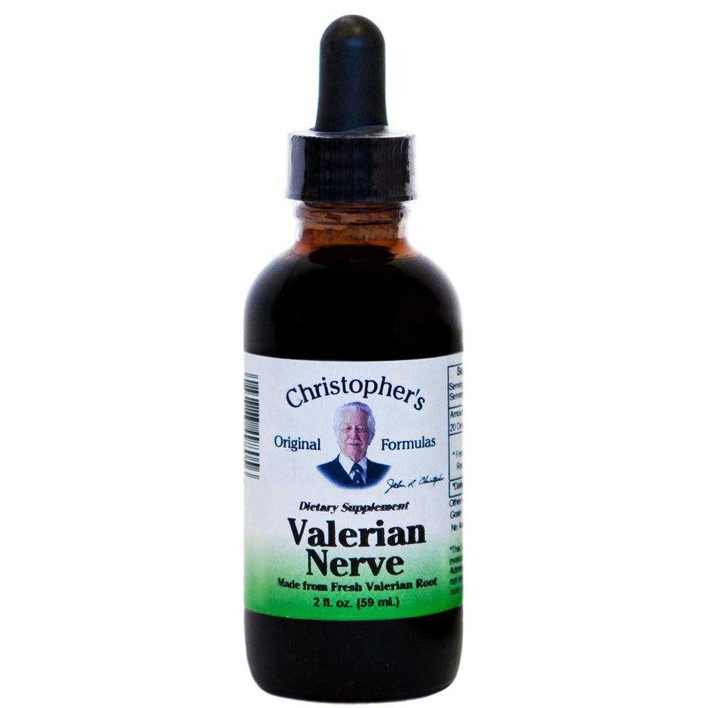 Valerian Nerve Formula - 2 oz. Alcohol Extract - Christopher's Herb Shop