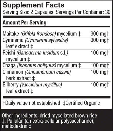 MycoBotanicals® Blood Sugar - 60 Vegetarian Capsules - Christopher's Herb Shop