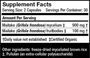 Host Defense® Maitake - 60 Vegetarian Capsules - Christopher's Herb Shop
